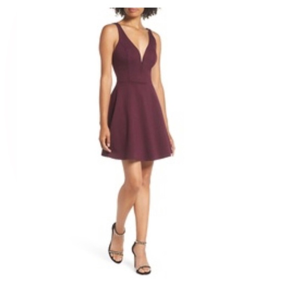 Lulus Dresses & Skirts - Lulus FOREVER CRUSH PLUM PURPLE STRAPPY SLEEVELESS SKATER DRESS WOMENS SIZE M